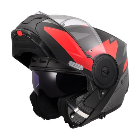 Vyklápěcí přilba na motorku LS2 FF902 Scope II Duria černá matná/červená