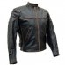 Kožená bunda na motocykel L&J POLICE čierna - Veľkosť oblečenia: XL