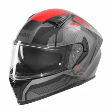 Integrální helma na motorku NOX N402 Mentor černo/červená