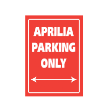 Ceduľa na stenu APRILIA Parking Only červená