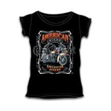 Dámské moto tričko American Biker černé