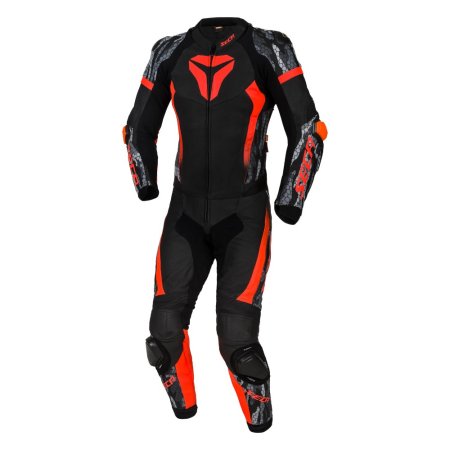 Bunda na motorku SECA SRS II černá/fluo červená