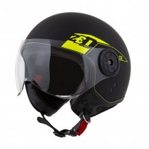 Helma na skútr ZED C30 černá/žlutá fluo matná