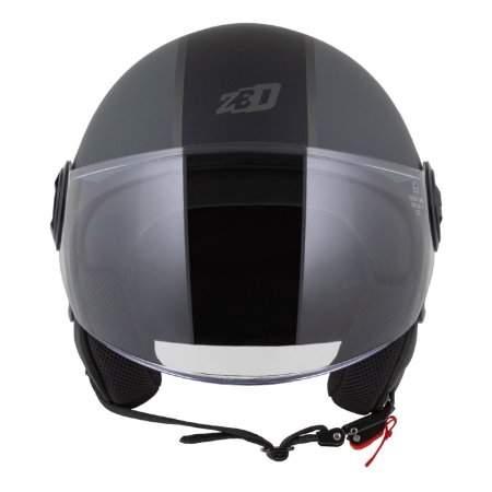 Otevřená helma na motorku ZED C35 šedá matná/černá