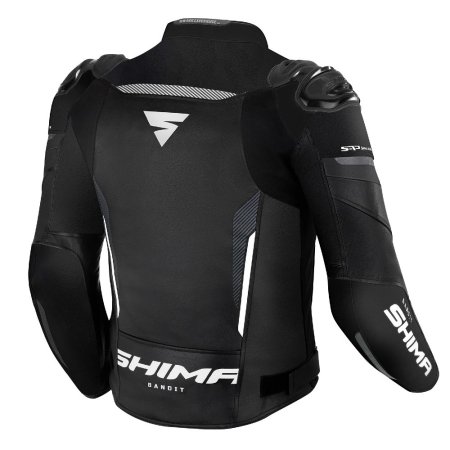 Kožená bunda na motorku SHIMA Bandit černá