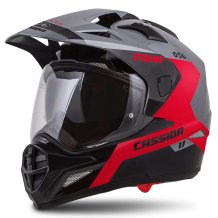 Enduro helma CASSIDA Tour 1.1 Spectre černo/šedo/červená