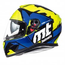Integrální helma na motorku MT Thunder 3 Torn modrá/fluo