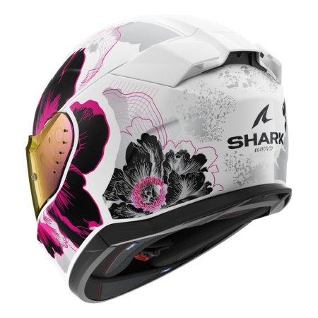 Dámská helma na motorku SHARK D-Skwal 3 Mayfer bílo/růžová