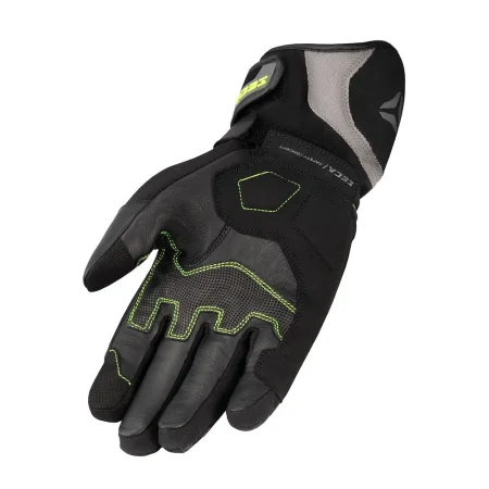 Moto rukavice SECA Turismo WP šedé/žluté fluo
