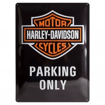 Plechová cedule Harley - Davidson PARKING ONLY