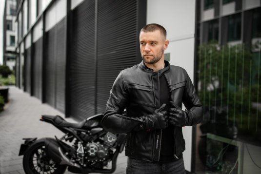 Kožená moto bunda SECA Darkside TFL černá