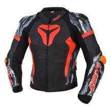 Bunda na motorku SECA SRS II černá/fluo červená