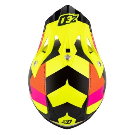 Motokrosová helma ZED X1.9 Tendo žlutá fluo/růžová/oranžová/černá
