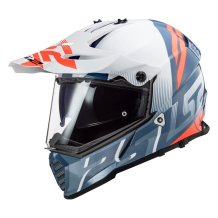 Enduro přilba LS2 MX436 Pioneer Evo Evolve bílo/modro/oranžová