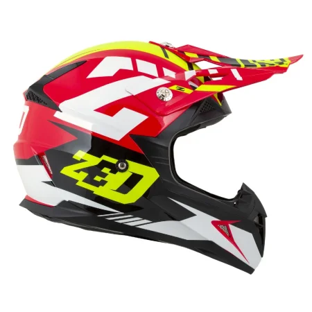 Motokrosová helma ZED X1.9 Targa červená/žlutá fluo/černá/bílá