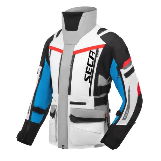 Dámská moto bunda SECA Arrakis III Lady šedo/modro/červená