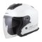 Otevřená prilba na motorku CASSIDA Jet Tech 2.0 Solid bílo/černo/šedá
