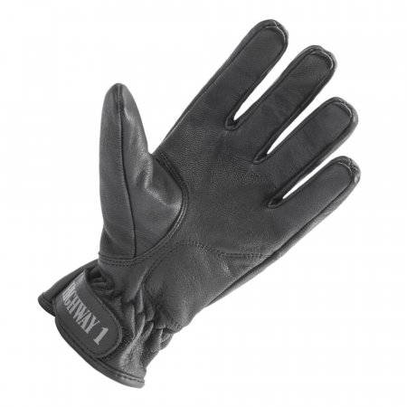Kožené retro rukavice na motorku HIGHWAY 1 Worker II černé