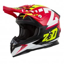 Motokrosová helma ZED X1.9 černo/červeno/bílo/žlutá fluo