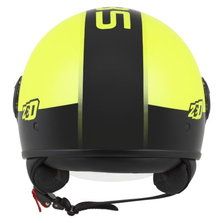 Otevřená helma na motorku ZED C35 žlutá fluo/černá