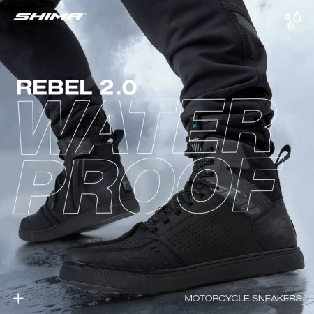 Boty na motorku SHIMA Rebel 2.0 WP černé