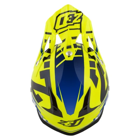 Motokrosová helma ZED X1.9 Targa žlutá fluo/modrá/černá/bílá