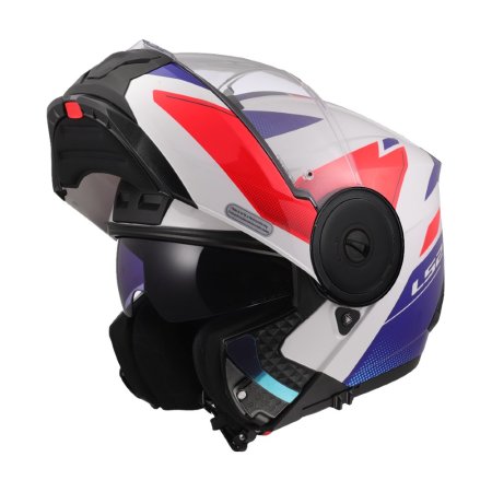 Vyklápěcí přilba na motorku LS2 FF902 Scope II Duria bílá/modrá/červená