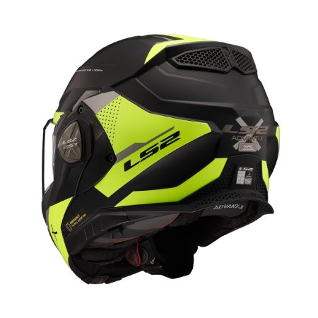 Překlápěcí helma na motorku LS2 FF901 Advant X Oblivion černá/žlutá fluo