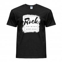Pánske tričko Rock Forever and Ever čierno/biele