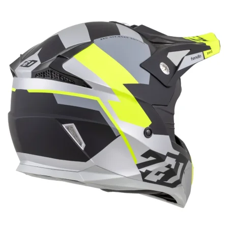 Motokrosová helma ZED X1.9 Tendo černá matná/tmavě šedá/světle šedá/žlutá fluo