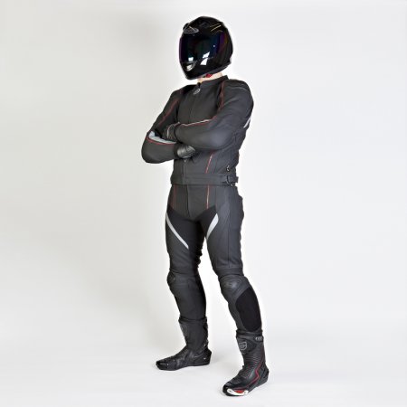 Kožené nohavice na moto Ozone Grip čierne