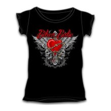 Dámské moto triko BIKER BABE černé