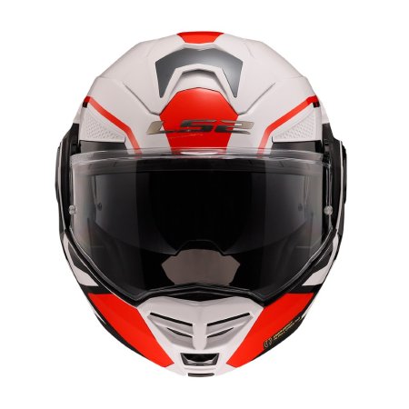Překlápěcí přilba na motorku LS2 FF901 Advant X Metryk bílá/červená/černá