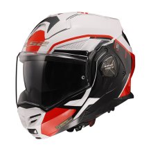 Překlápěcí přilba na motorku LS2 FF901 Advant X Metryk bílá/červená/černá