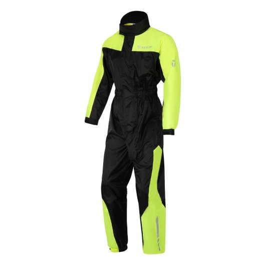 Nepromokavá kombinéza na motorku SECA Monsun Evo černá/žlutá fluo