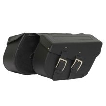 Kožené boční moto brašny FLAT černé
