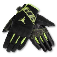 Rukavice letní moto SECA X-Stretch černá/žlutá fluo