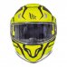 Moto helma výklopná MT Atom Divergence žlutá fluo