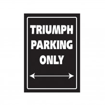 Plechová cedule na zeď TRIUMPH Parking Only černá