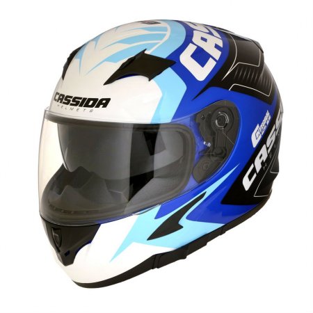 Helma na motorku CASSIDA Integral 2.0 Perimetric modrá/černá/bílá