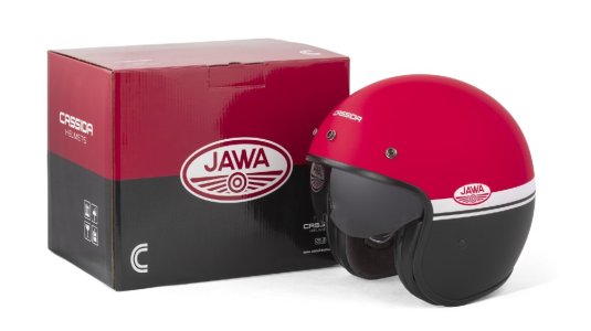 Helma na motorku CASSIDA Oxygen 2.0 JAWA OHC červená/černá/bílá