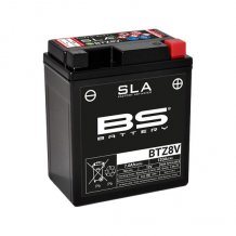 Bezúdržbová moto baterie BS-BATTERY BTZ8V 12V 7,4 Ah 120A SLA (YTZ8V)