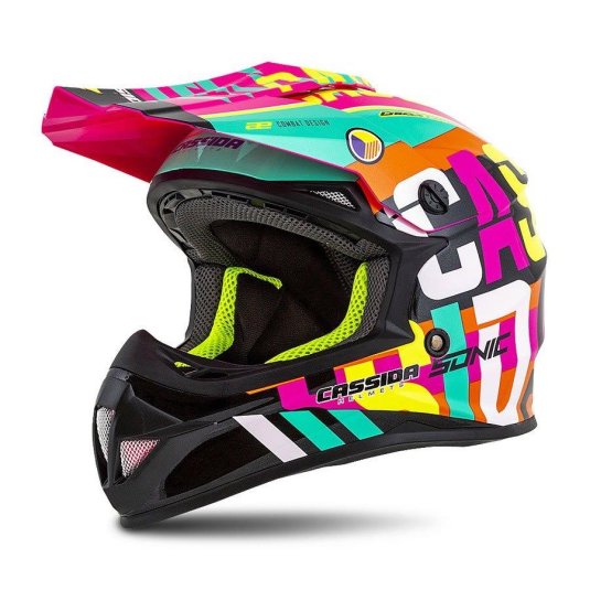 Motokrosová prilba CASSIDA Cross Cup Sonic multicolor