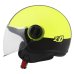 Otevřená helma na motorku ZED C35 žlutá fluo/černá