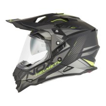 Enduro prilba na motocykel NOX N312 Track čierna matná/žltá fluo