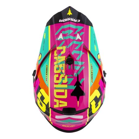 Motokrosová prilba CASSIDA Cross Cup Sonic multicolor