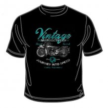 Moto tričko Vintage Motorcycles čierne