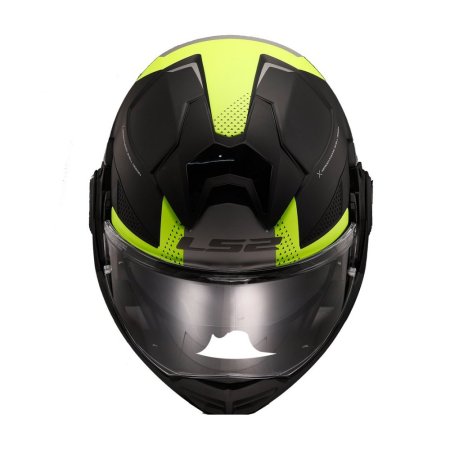 Překlápěcí helma na motorku LS2 FF901 Advant X Oblivion černá/žlutá fluo