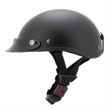 Helma na motorku Braincap černá, na chopper