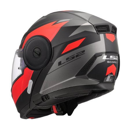 Vyklápěcí přilba na motorku LS2 FF902 Scope II Duria černá matná/červená